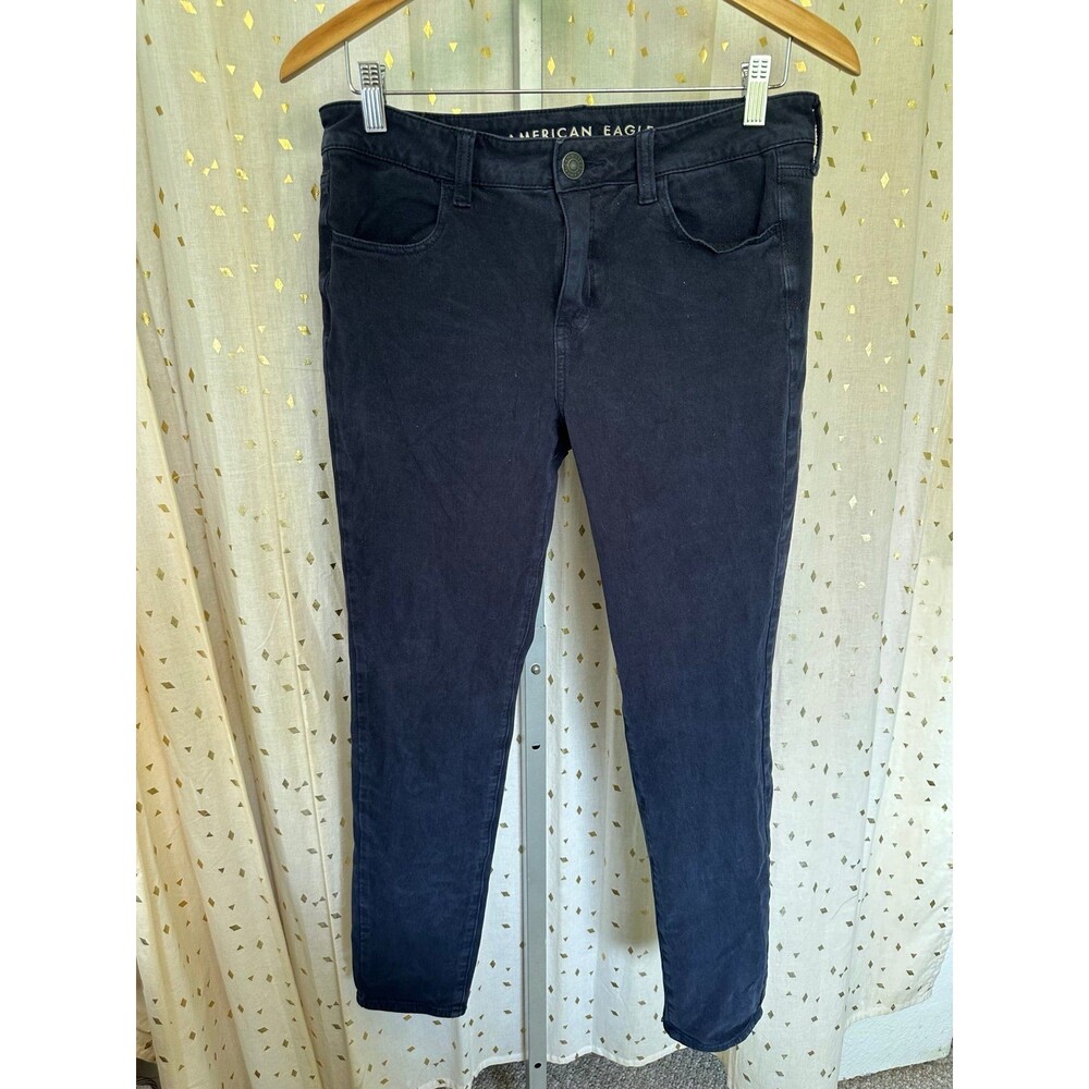 American Eagle Women's Navy Super Stretch Denim Jegging Jeans 10